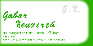 gabor neuvirth business card